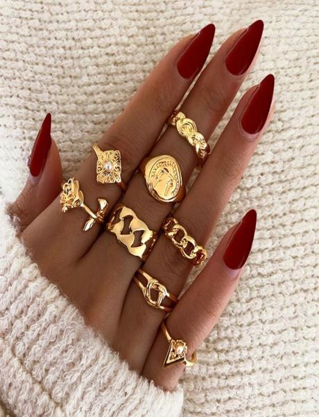 

28pcs gold knuckle stackable band rings set for women silver plated comfort fit vintage wave joint finger rings gift10783307071515