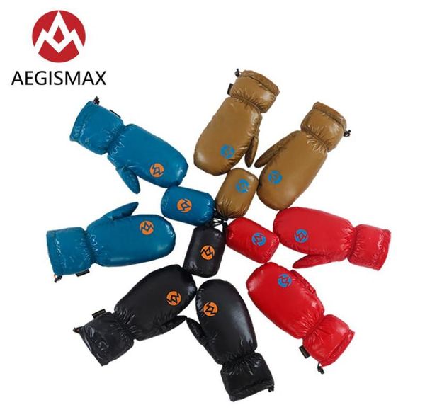 

aegismax skiing snowboard cycling hiking camping 95 white down nylon winter warm full fingers mitten gloves8038949