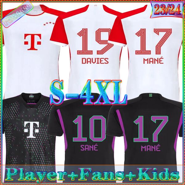 

23 24 bayern soccer jerseys sane kimmich munich muller davies coman 2023 2024 home football shirt goretzka gnabry mane #17 jersey musiala me, Black;yellow