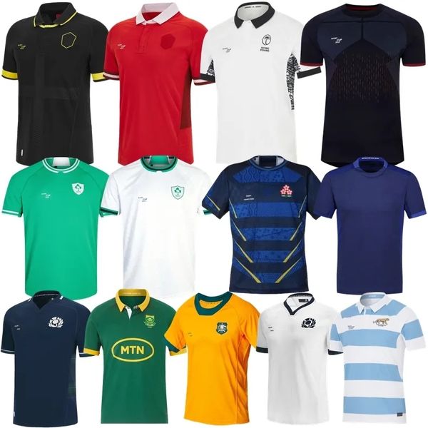 

2023 2024 fiji ireland japan rugby jersey 23 24 scotland south englands african australia argentina home away french waleser alternate rugby, Black;gray