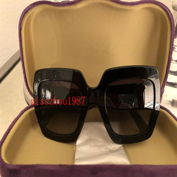 

2019 luxury designer women sunglasses 0083 square frame simple solid color style selling glasses uv400 protection300h, White;black