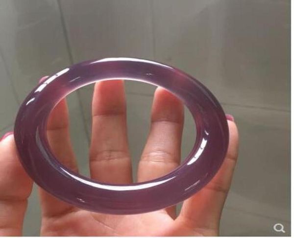 

purple jade medullary bracelet agate bracelet fashionable vintage round strip clear water run85272876566151, Black