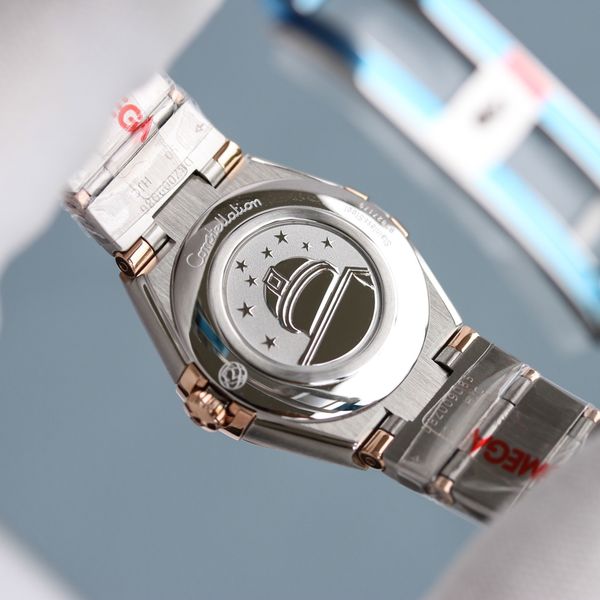 

tw women's watch swiss quartz 28mm band end grain logo in pure 18k gold never fade mirror glass electroplating air double-sided colorle, Slivery;golden