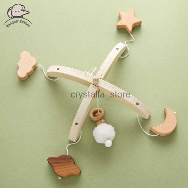 

baby mini bed bell stand crib hanging decoration easy mounting wooden bracket newborn accessories toddler musical toys diy hkd230817