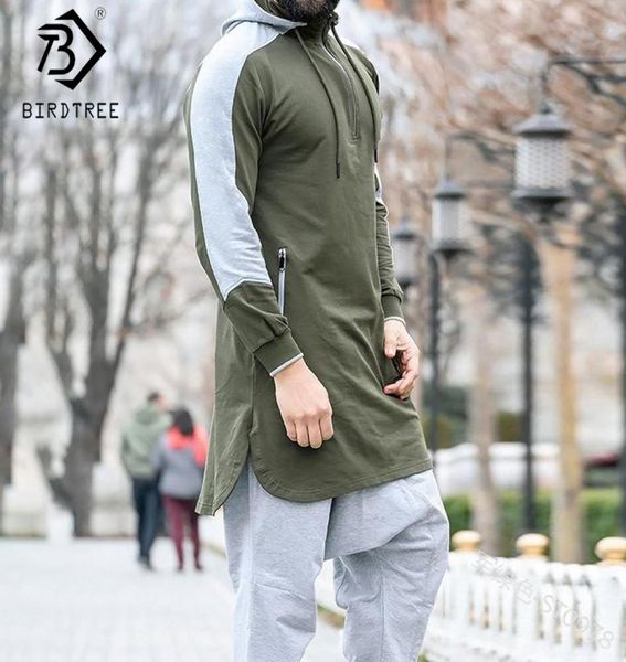 

new men039s patchwork muslim arabic sweatshirt 2020 autumn zipper full sleeve hooded long fitness jogging clothing c9d421s8174554, Black