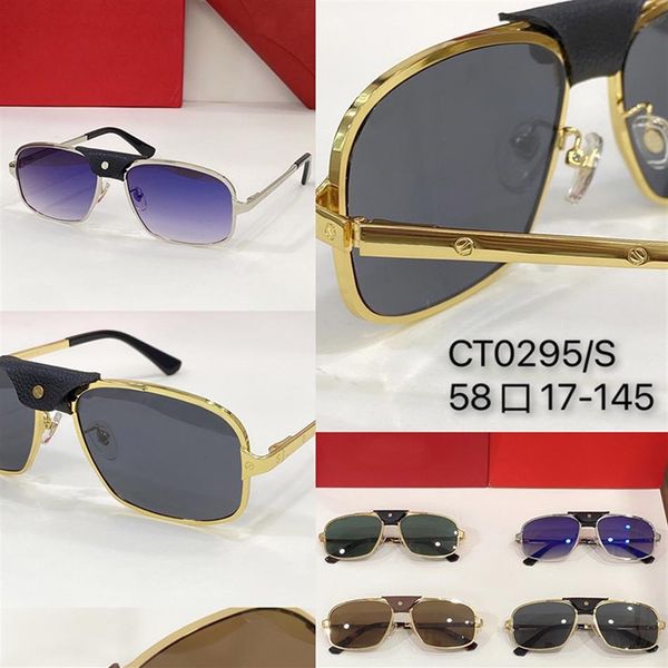 

aviation brand designer pilot sunglasses for men woman leather oversized big frame luxury fashion hip hop carter sun glasses male 2821, White;black