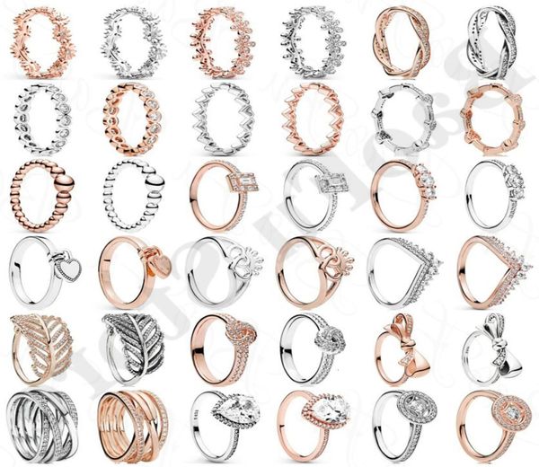

925 sterling zilveren ring glinsterende veer boog knoop galaxy verweven liefde daisy shell geschikt originele vrouwelijke partij s8250469, Slivery;golden