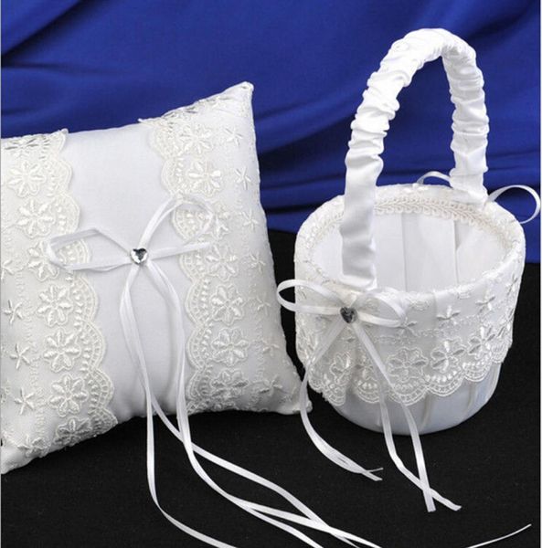 

lace pretty girl boy flower basket for wedding handmade wedding ceremony party favors supplies ribbon girl039s golwer baskets5122448