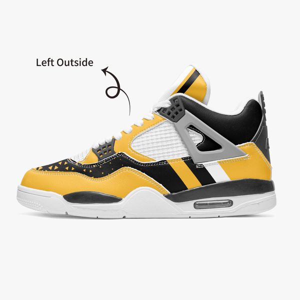 

new diy custom basketball shoes mens and womens classic and fashionable yellow and black embellishments customized spots trainers outdoor sp