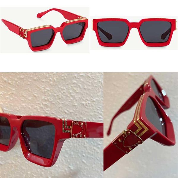

2021 official latest color 1165 fashion sunglasses millionaire square frame continuous retro decorative glasses with b300c, White;black