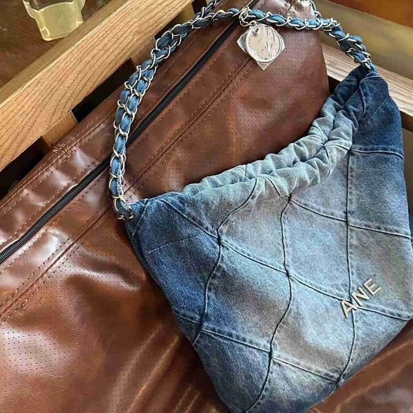 

street fashion denim bin bag lingge shoulder bag handbag 23bags