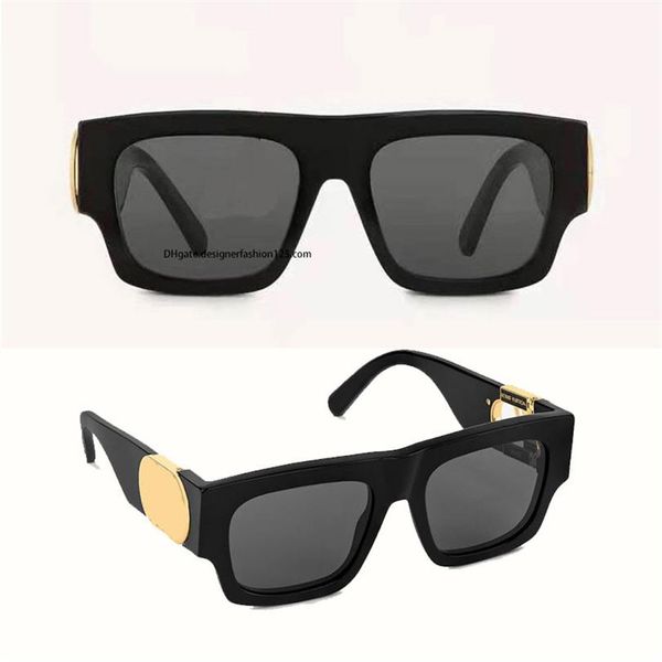 

designer sunglasses women cutout logo retro shiny gold z1487 sunglasses men summer sports style classic original box298h, White;black