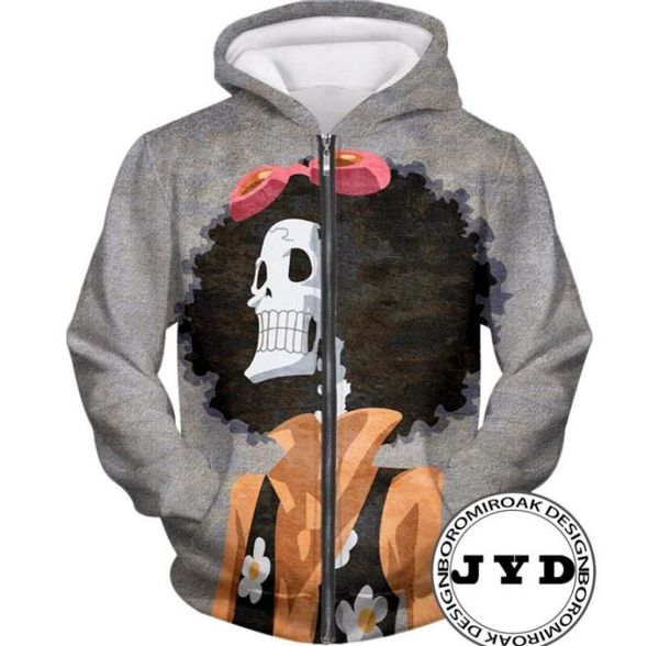 

mens jacket 3d jackets women zipper hoodie cute skull brook luffy print tracksuit sweater gift for child clothes s5xl 10 s13638600, Black