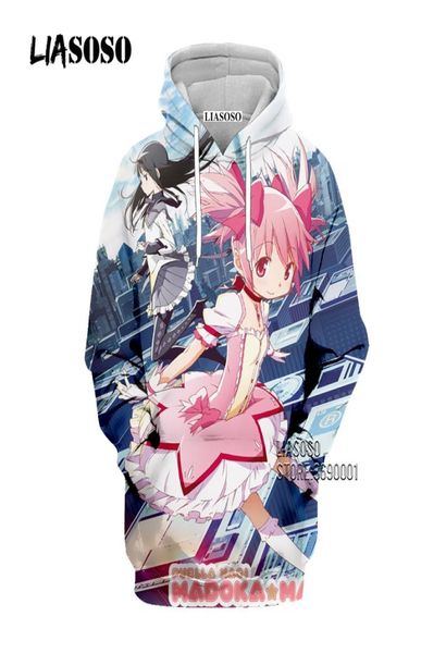 

liasoso anime puella magi madoka magica 3d print men039s hoody hoodies sweatshirt women casual pullover hip hop clothes streetw8811117, Black