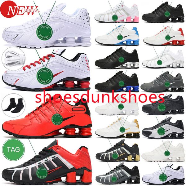 

shoxs tl shoes men r4 301 triple black white metallic silver chaussures shoxs running shoes deliver oz nz 802 809 university red sneakers tr