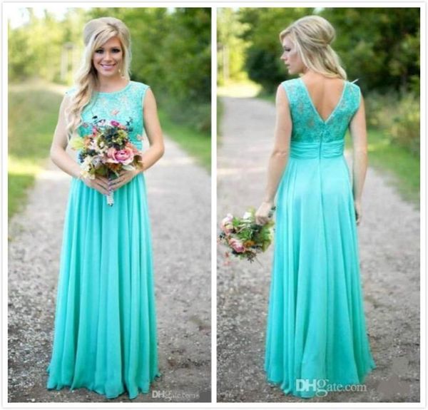 

new arrival bridesmaid dresses scoop neckline chiffon floor length lace v backless long bridesmaid dresses for wedding3903746, White;pink