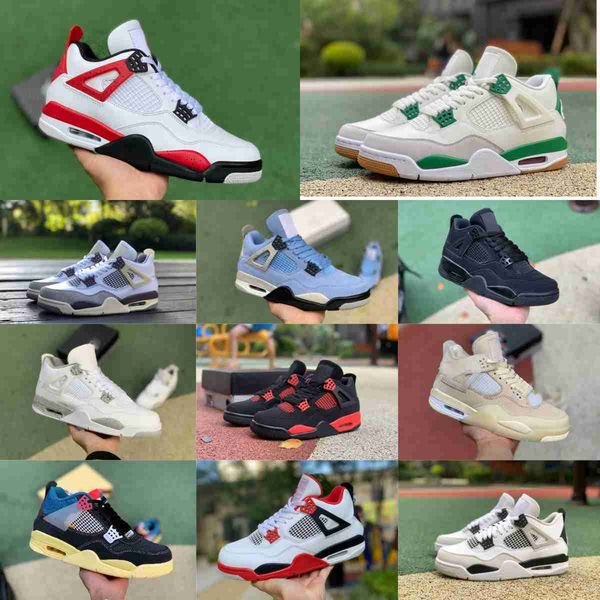 

jumpman pine green 4 4s basketball shoes mens women military black cat cream sail blue white oreo red cement cool grey thunder trainer retro