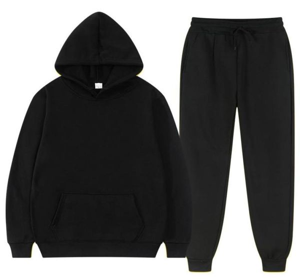 

men039s tracksuits 2021 winter hoodie sets men fashion fleece red hoodies black brand pants casual jogger suit tracksuit sweats5489506, Gray