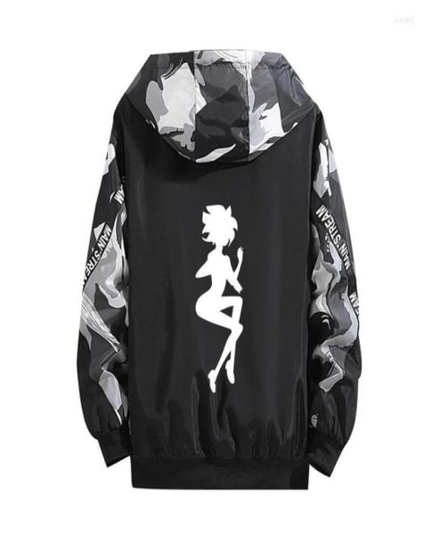 

men039s hoodies land of the lustrous cosplay phosphophyllit cinnabar diamond hoodie bort noctilucent print zipper fashion camou9333388, Black