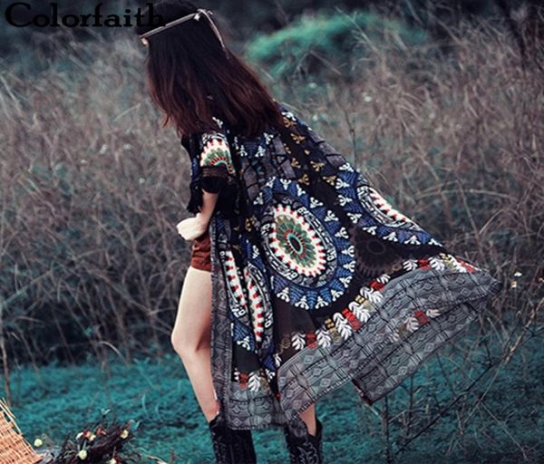 

fashion vintage tribal tassels printed kimono cardigan women long chiffon shirt blouse roupas femininas camisa ca004 y2008281583630, White