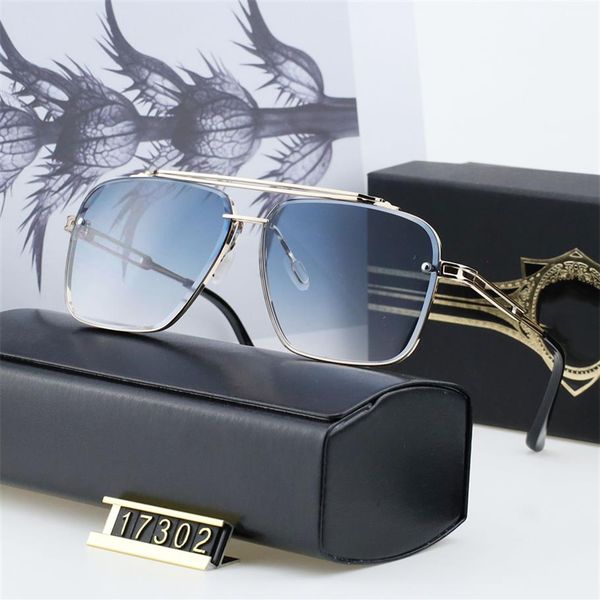 

brand designer sunglasses luxury classic vintage women men eyewear fashion square metal frame glasses uv400 with box319v, White;black