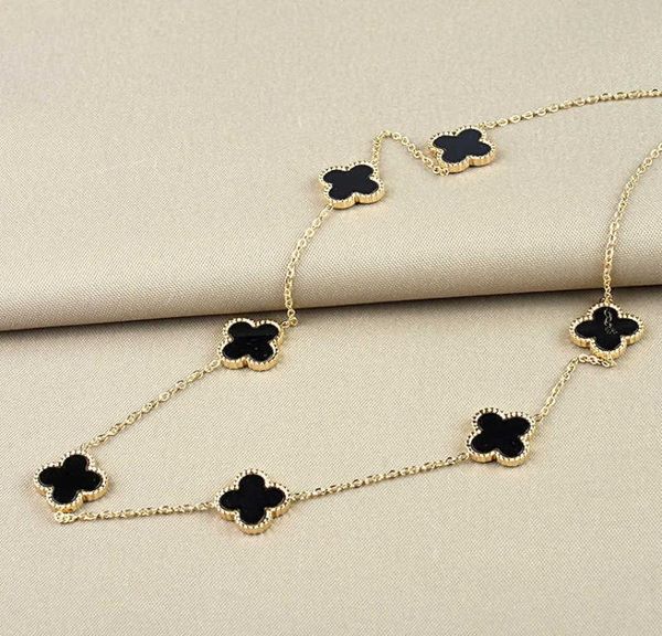 

fine design titanium steel cute 4 leaf clover pendant necklace jewelry for women gift6077194, Silver