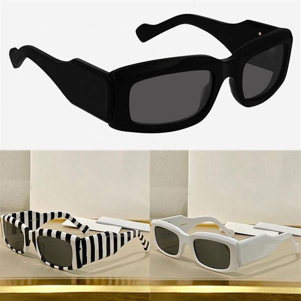 

sunglasses 0071ss womens mens fashion trend letter pattern design all-match black and white zebra stripes square purple thick fram286w, White;black