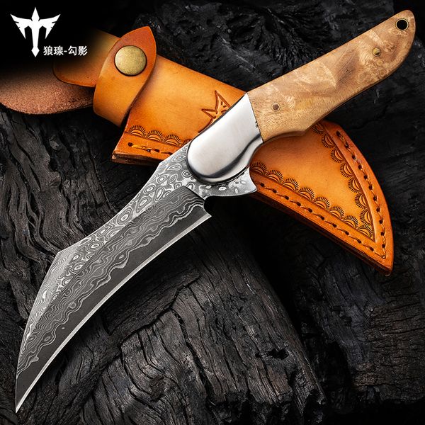 

light scorpion claw knife todd begg outdoor camping jungle survival battle karambit fixed blade hunting knives self defense claw knife