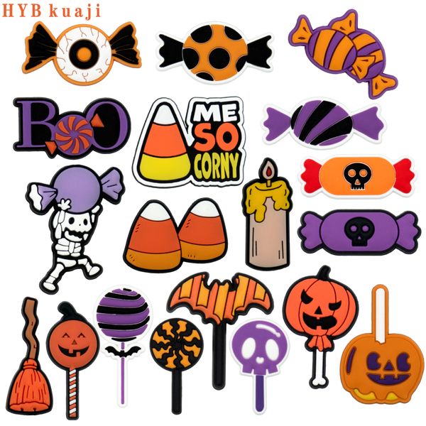 

hybkuaji custom 2023 halloween party cro c shoe charms wholesale shoes decorations pvc buckles for shoes, White;pink