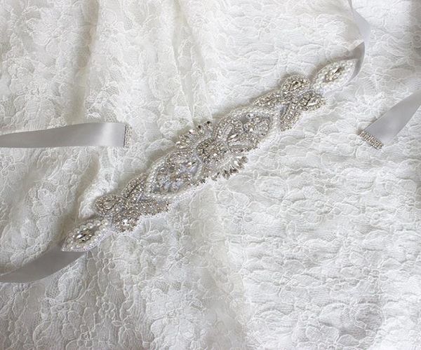 

bright bridal belt wedding rhinestone faux pearl princess sashes bridesmaid dress sash wedding accessories multi color ribbon bw543693429, White