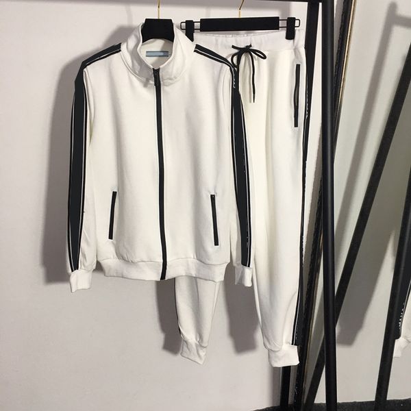 

simple badge tracksuits men women plus tracksuit fashion cotton jackets pants luxury zipper cardigan coat tracksuits, Black