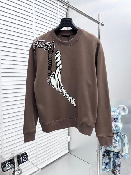 

men's plus size hoodies & sweatshirts letter knitted sweater in autumn / winter 2022acquard knitting machine e custom jnlarged detail c, Black;brown
