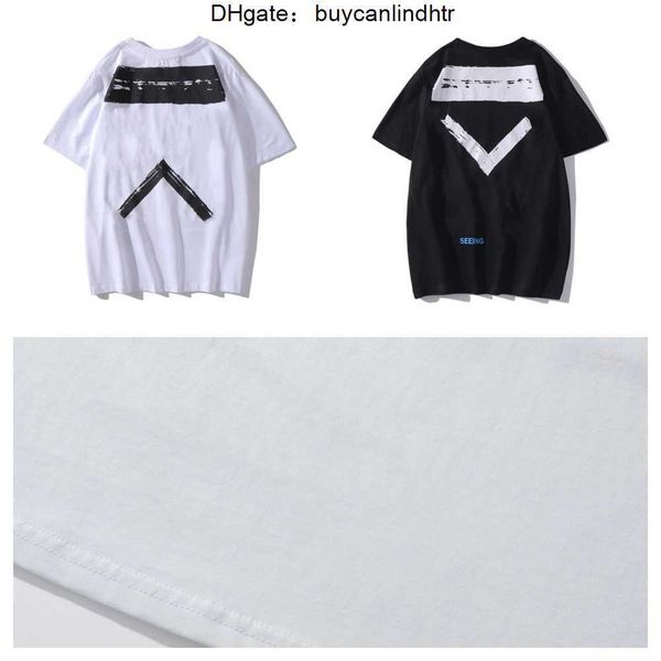 

brand classic mens t shirts offer summer designer women loose tees quality fashion t-shirt letter arrow oil painting tshirts luxury h41l, White;black