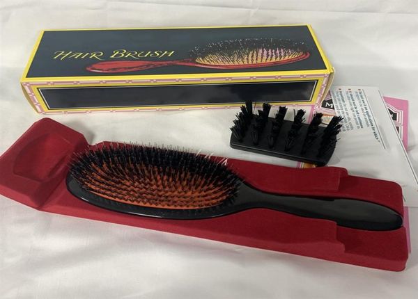 

mason hair brushes bn2 pocket bristle and nylon hair brush soft cushion superiorgrade boar bristles comb with gift box301e2521037, Silver