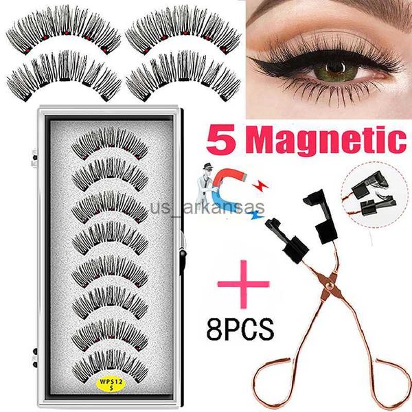 

false eyelashes lekofo 4 pairs 5 magnet magnetic false eyelashes handmade mink eye lashes faux cils magnetique 3d natural magnetic lashes ws