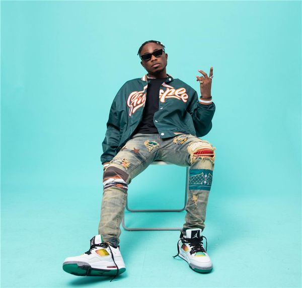 

mens jeans highstreet wash water knee hole big damage distressed patch european and american fashion brand3832915, Blue