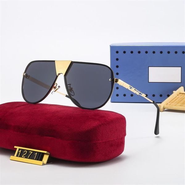 

new classic designer sunglasses fashion trend 1271 sun glasses anti-glare uv400 casual eyeglasses for men and women246n, White;black