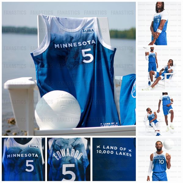 

2023-24 city basketball jersey minnesotas men timberwolve rudy gobert anthony edwards karl anthony towns jaden mcdaniels naz reid conley jer, Black;red