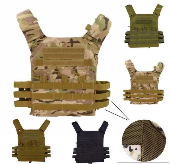 

hunting jackets 600d camouflage tactical vest molle plate carrier magazine paintball cs outdoor protective lightweight whole14008988, Camo;black