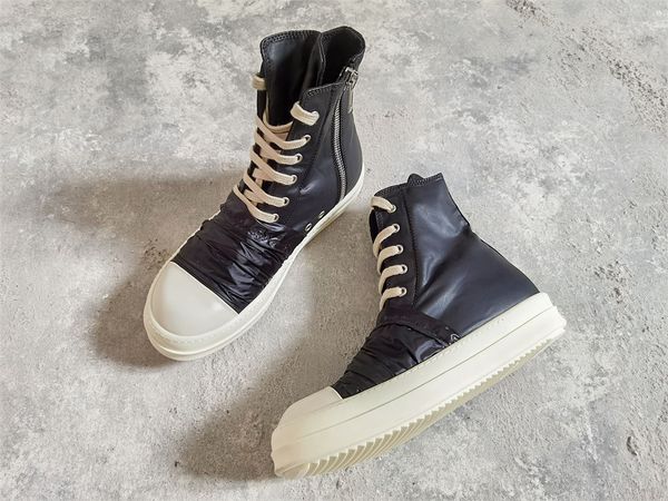 

2023ss fw23 wax wrinkle canvas edfu tpu fragrant sole boots high-end quality new designer denim boot, Black