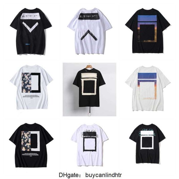 

men's t-shirts 2023 fashion luxurys offes clothing mens tee shirts and women loose tees man casual street graffiti shirt sweatshirtoff, White;black
