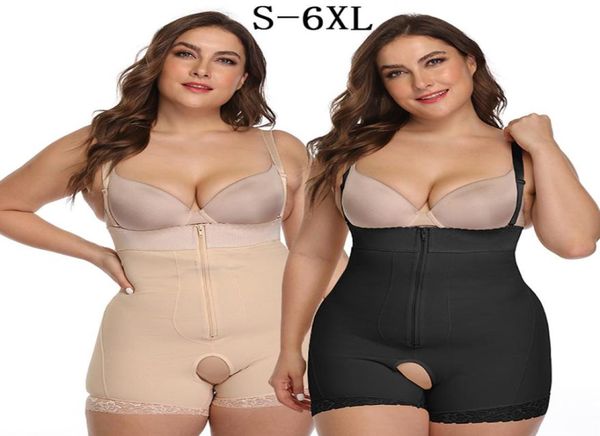 

open crotch shapewear plus sizes women slimming spandex underwear zipper body shapers high waisted8809881, Black;white