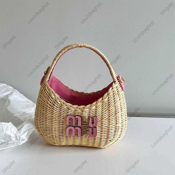 

summer fresh sweet cute bamboo basket bag straw woven handbag 23bags