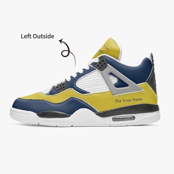 

new diy custom basketball shoes mens and womens classic blue and yellow customized casual breathability trainers outdoor sports 36-46