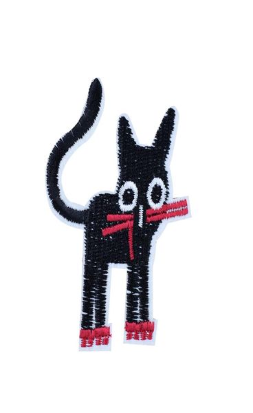 

10pcs black cat patches for clothing bags iron on transfer applique patch for jeans sew on embroidery patch diy5207327