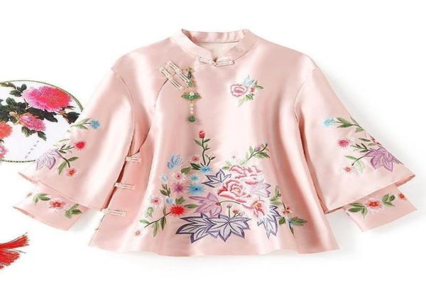 

ethnic clothing autumn style tang suit coat vintage harajuku embroidery chinese women 2022 blouse eleganti loose female shirt4657018, Red