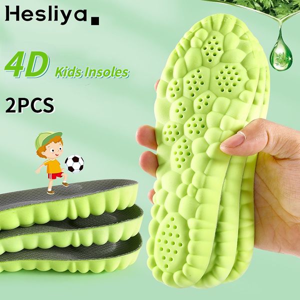 

shoe parts accessories high elastic kids insoles breathable for sports super soft soles shock absorption antiodor children cushion 2pcs 2308, White;pink