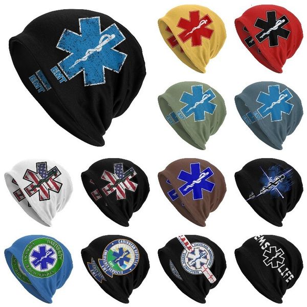 

beanieskull caps emt star of life skullies beanies caps men women street winter warm knitting hat paramedic medic ambulance bonnet hats 2308, Blue;gray