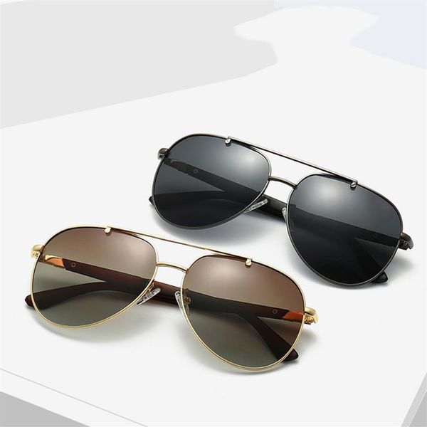 

rivet pilot men women sunglasses double bridge metal frame polarized lens comfortable driving glasses uv400 oculos de sol leather 269y, White;black