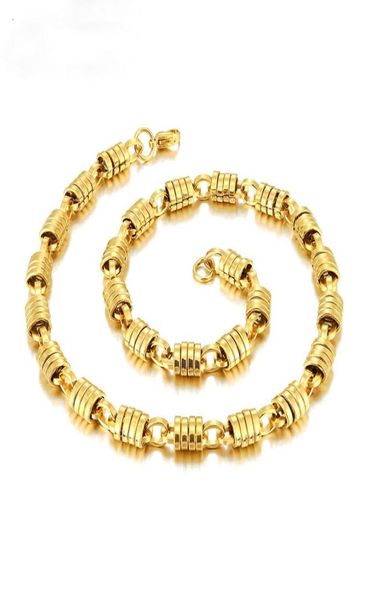 

316l silver gold color chain stainless steel for mens jewelry handmade necklaces 9mm men link curb necklace gift jewelry8889361